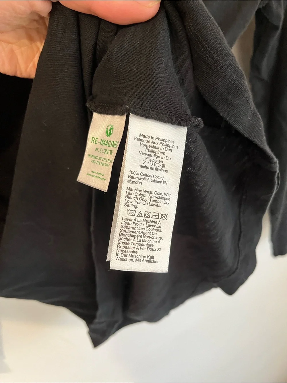 J. Crew Black Long Sleeve Crewneck Tee